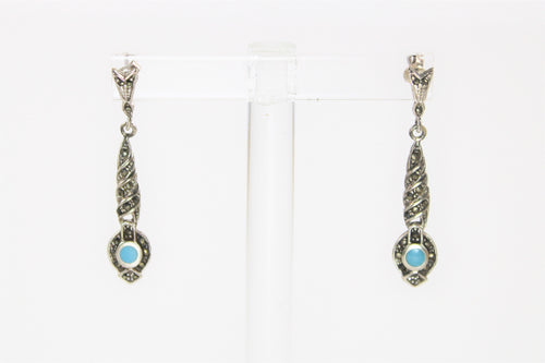 Turquoise & Marcasite Earrings