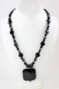 Onyx and Sterling Silver Necklace