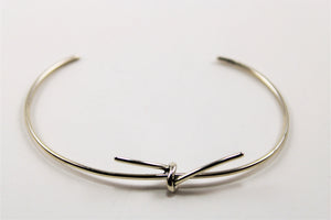 Sterling Silver Cuff with Love Knot