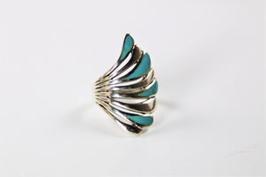 Turquoise Fan Ring size 8 & 9