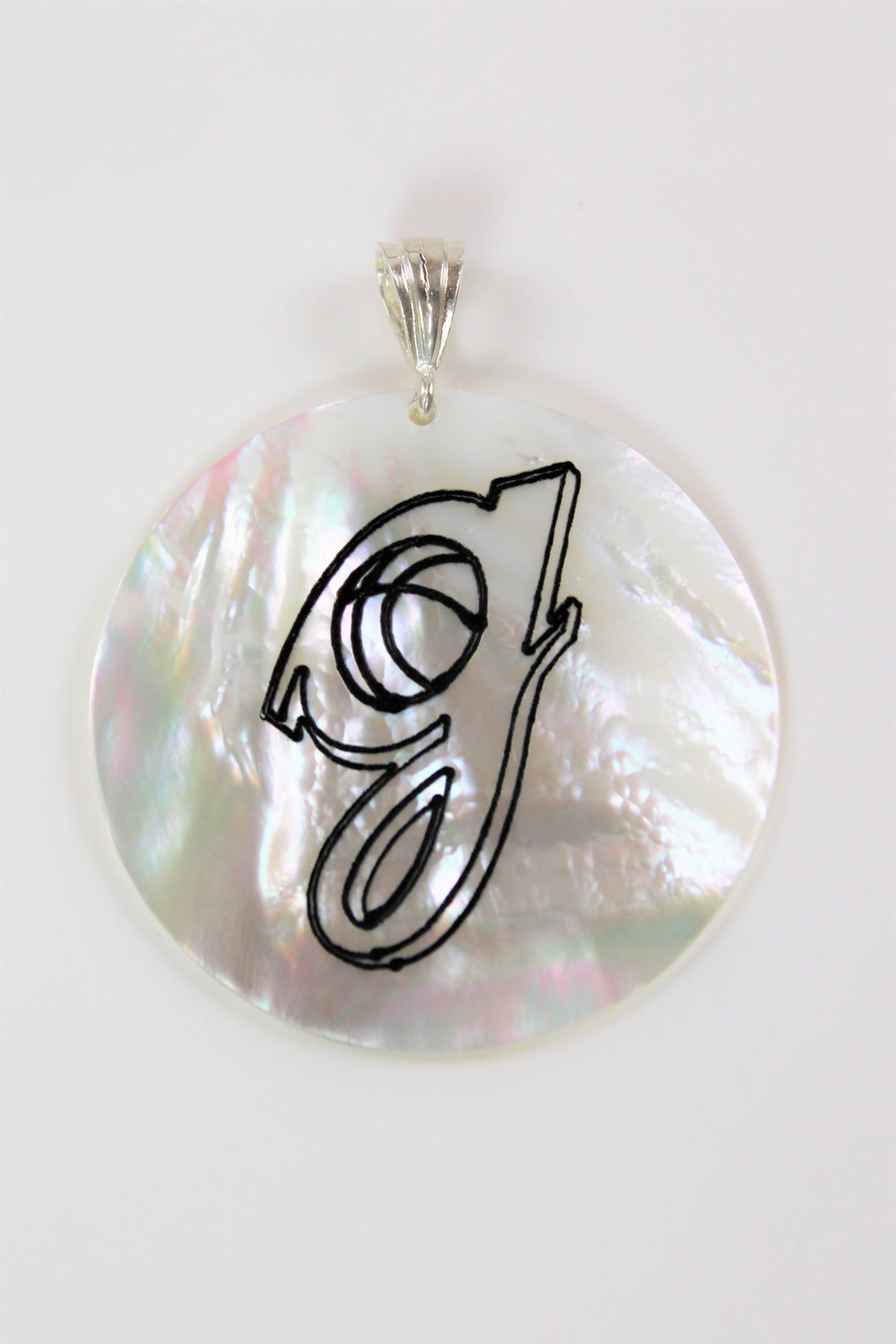 Mother of Pearl Pendant with Lady Dawg G