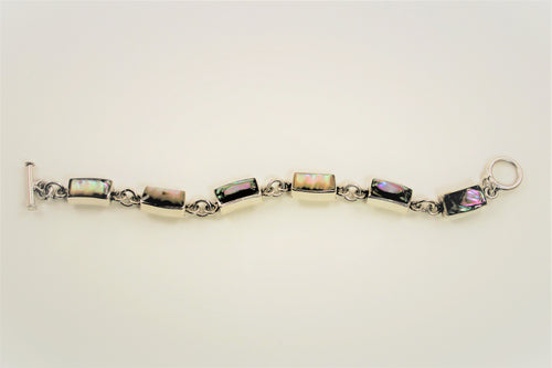 Abalone Bracelet with Sterling Silver Toggle