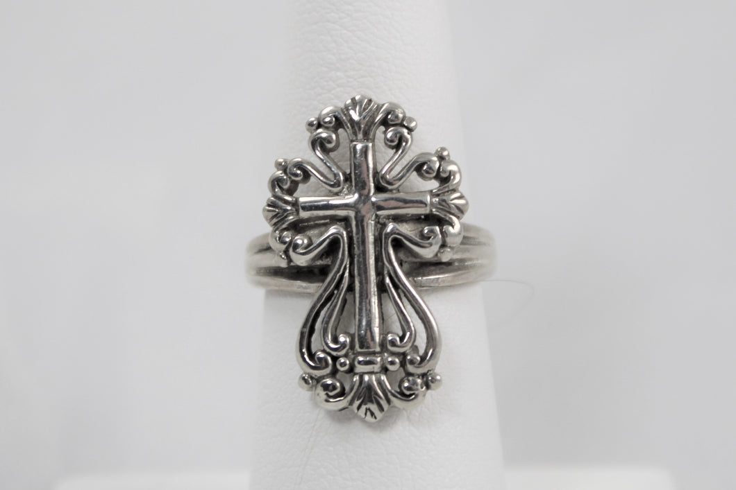 Sterling Silver Cross Ring - available in size 6 only!