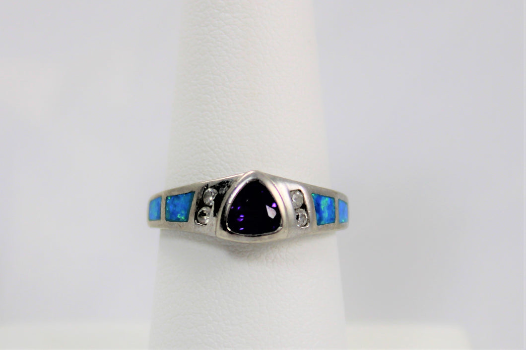 Opal and Amethyst Ring - available in size 6 only!