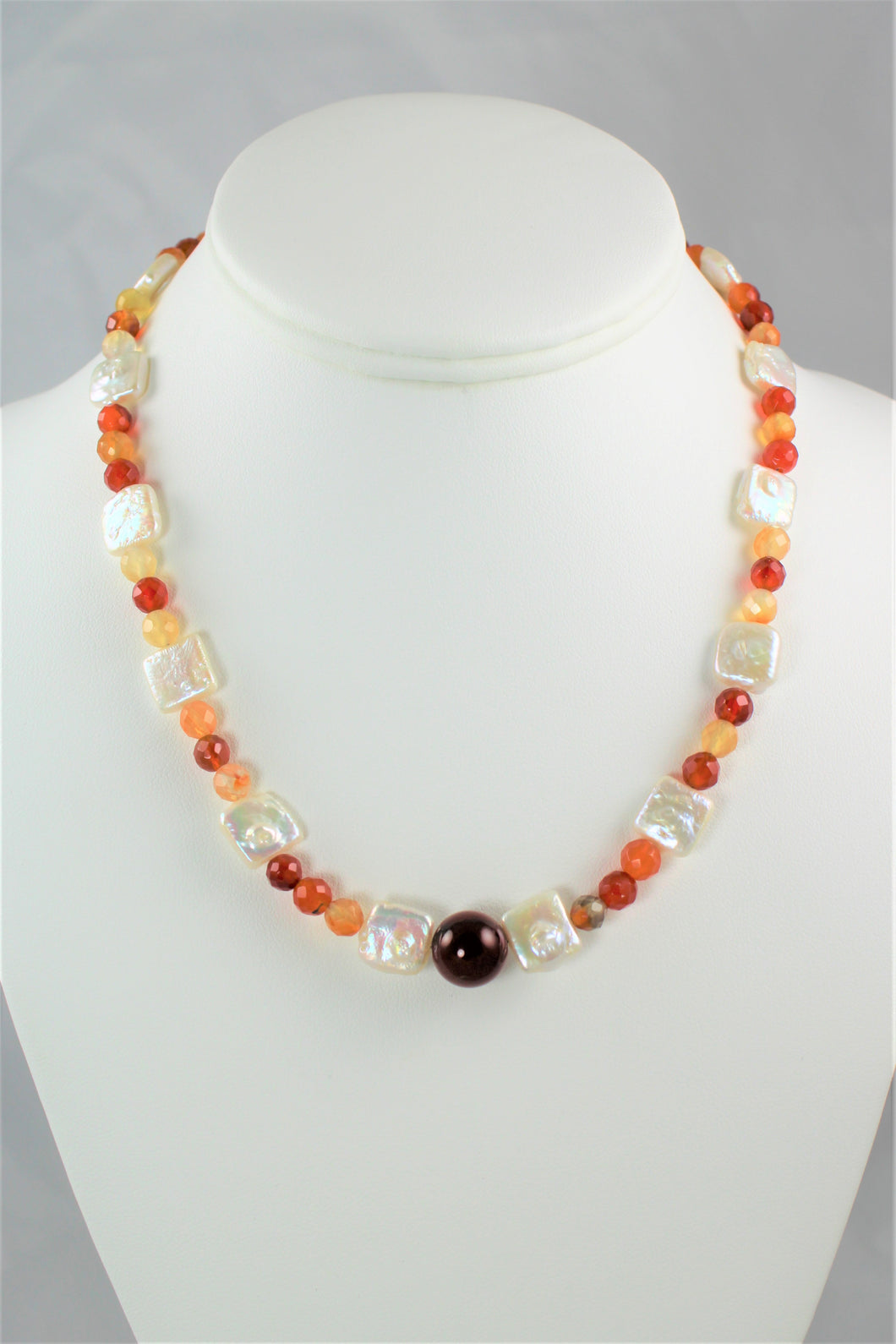 Jasper, Pearl and Agate Necklace
