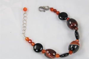 Banded Jasper and Onyx Necklace