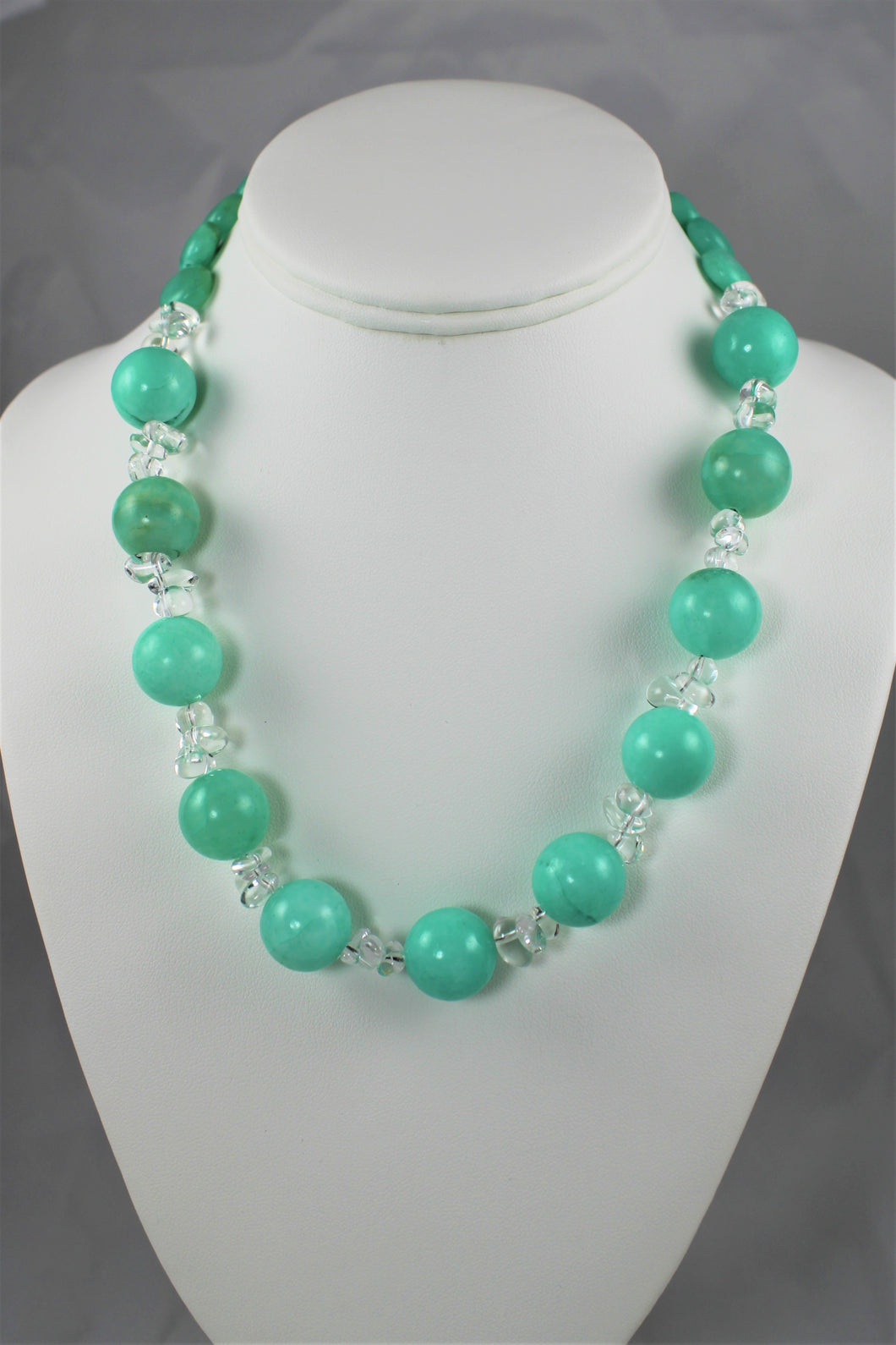 Chrysoprase and Crystal Quartz Necklace