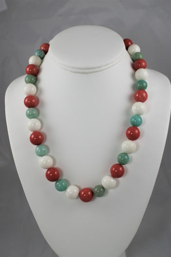 Coral and Aventurine Necklace