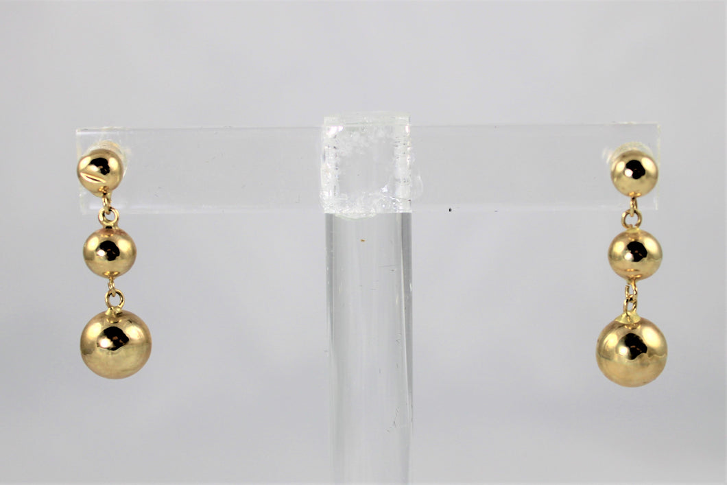Gold Vermeil Triple Drop Earrings
