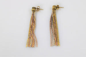 Gold Vermeil and Sterling Silver Earrings
