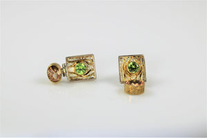 Peridot and Citrine Earrings in Gold Vermeil and Sterling Silver