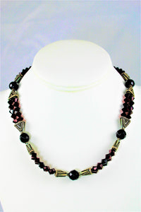 Onyx and Antique Silver Necklace