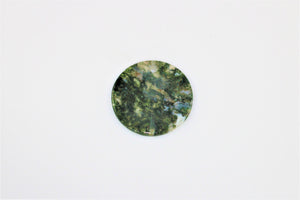 Moss Agate Round - top Drilled