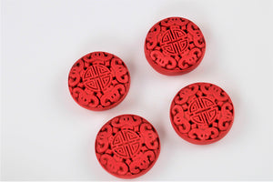 Red Coral Round - Drilled