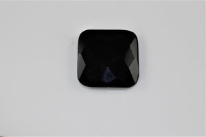 Black Onyx Square - Faceted - Center Drill