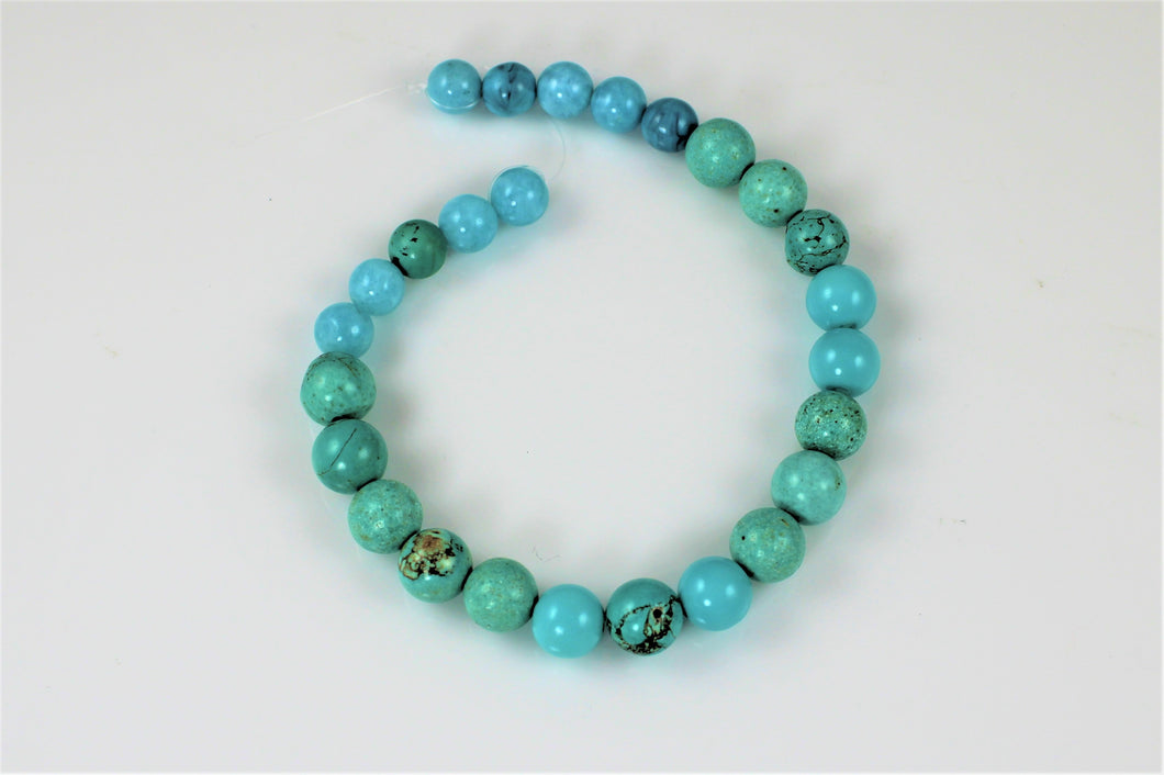 Turquoise Round Bead Strand  -  1 Available