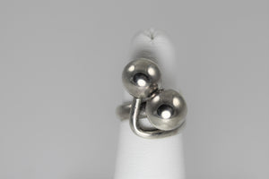 Sterling Silver Double Bead Ring - 1 Available in size 5