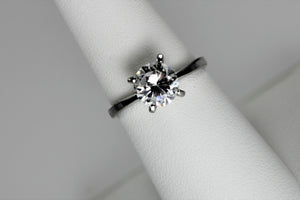 White Topaz Ring - 1.25 ct set in Sterling Silver Prong Setting - only 1 size7 left!