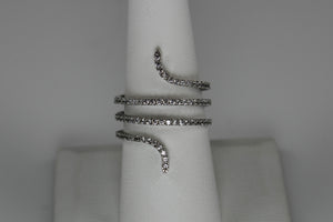 White Topaz Spiral Ring - available in size 9 only