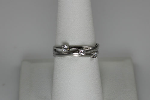 Sterling Silver and White Sapphire Band