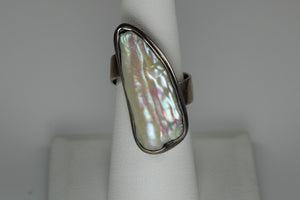 Stick Pearl Free Form Ring -  Only size 7 in Stock