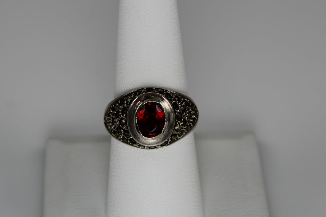 Garnet Antique Ring - only size 8 available