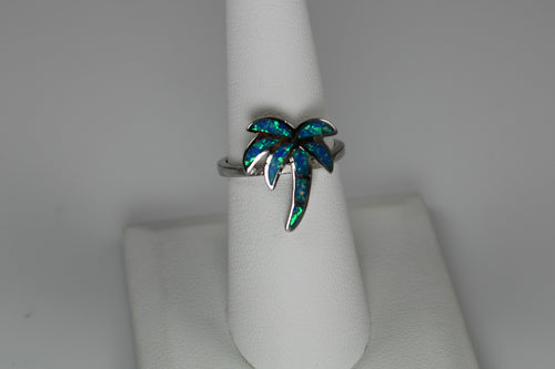 Opal Palm Tree Ring - size 7 and size 8 in stock!