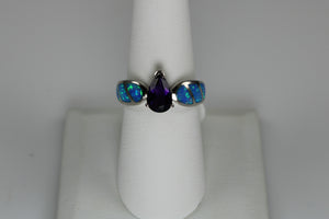 Amethyst & Opal Ring - size 8 only!