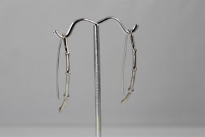 Sterling Silver Bamboo Earrings