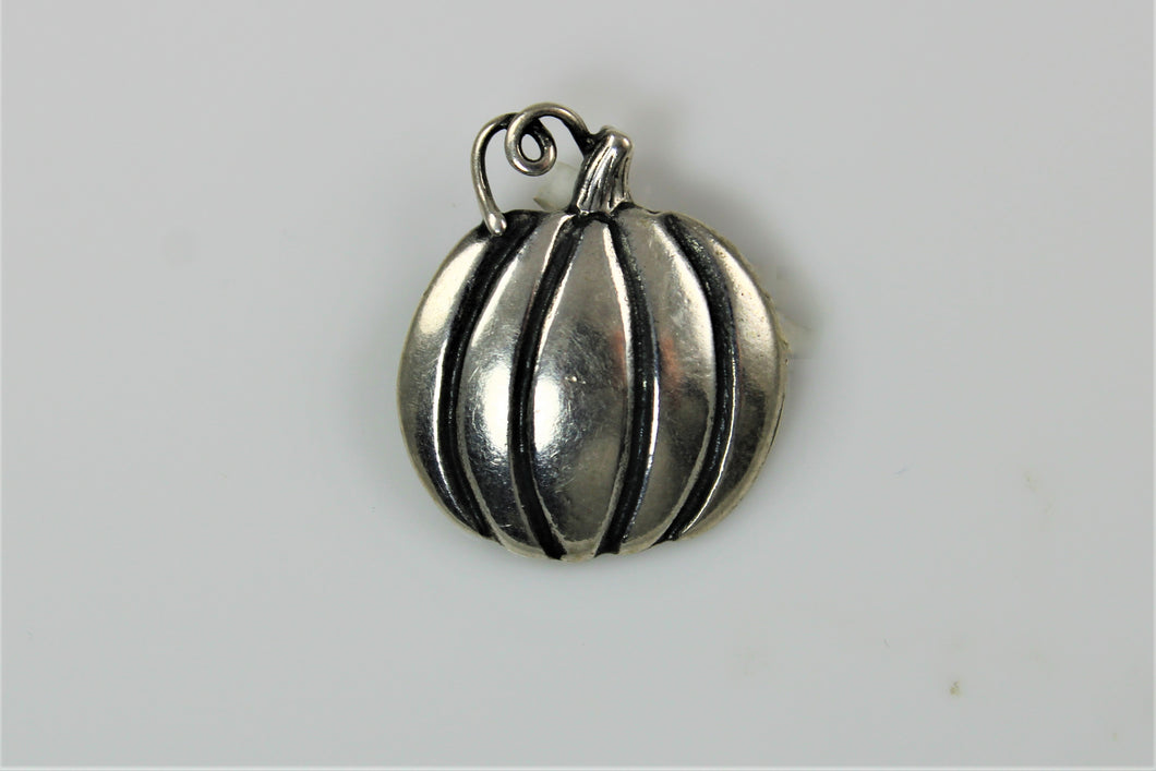 Sterling Silver Pumpkin Pendant