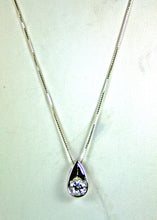 Load image into Gallery viewer, White Topaz Tear Drop Necklace